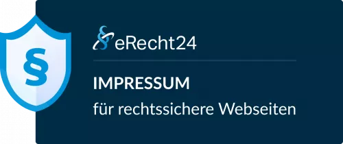 Siegel von eRecht24 für rechtssichere Websites